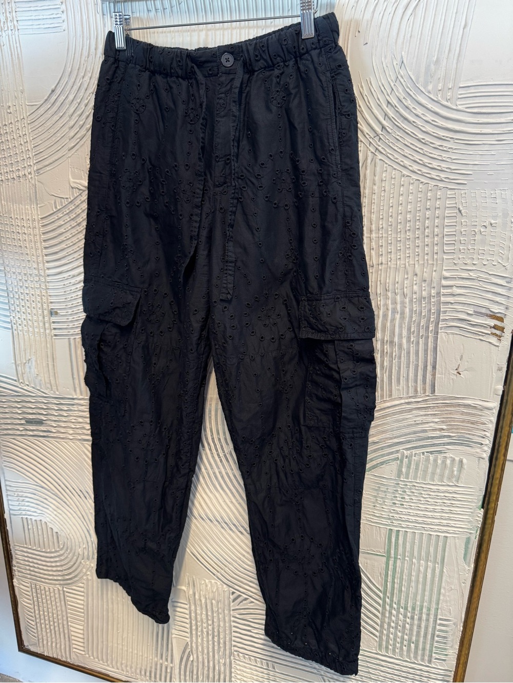 GAP Black Eyelet Cargo Pants N0855 - Picture 4 of 7
